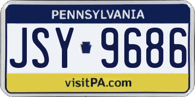 PA license plate JSY9686