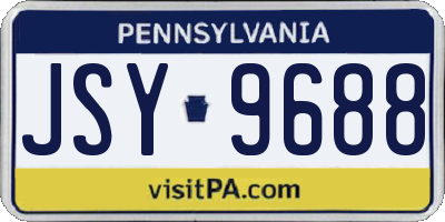 PA license plate JSY9688