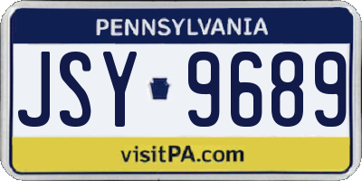 PA license plate JSY9689