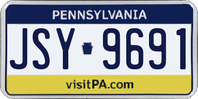 PA license plate JSY9691