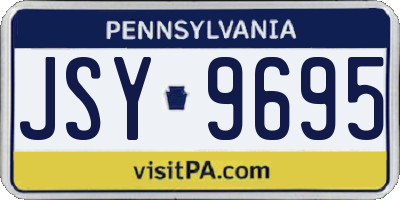 PA license plate JSY9695
