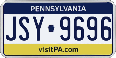 PA license plate JSY9696