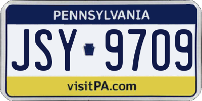 PA license plate JSY9709
