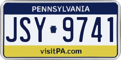 PA license plate JSY9741