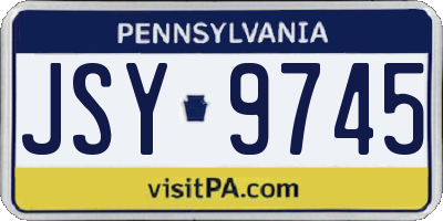 PA license plate JSY9745