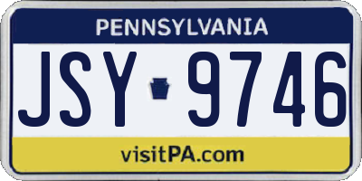 PA license plate JSY9746