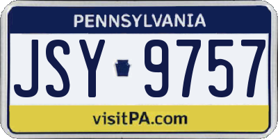 PA license plate JSY9757
