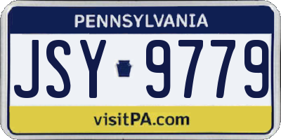 PA license plate JSY9779
