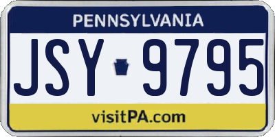 PA license plate JSY9795