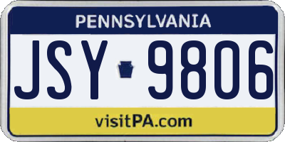 PA license plate JSY9806