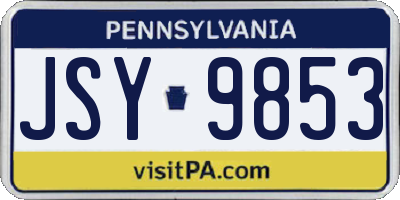 PA license plate JSY9853