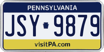 PA license plate JSY9879