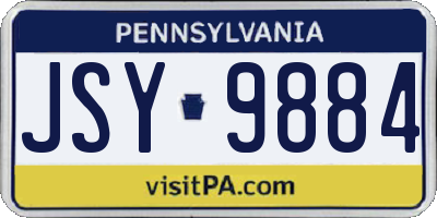 PA license plate JSY9884
