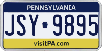 PA license plate JSY9895