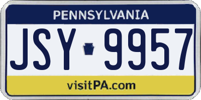 PA license plate JSY9957