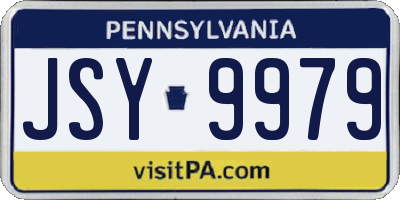 PA license plate JSY9979