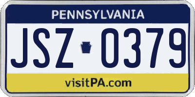 PA license plate JSZ0379