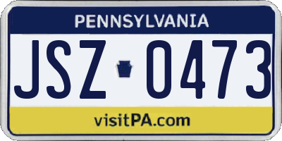 PA license plate JSZ0473