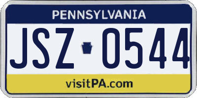 PA license plate JSZ0544