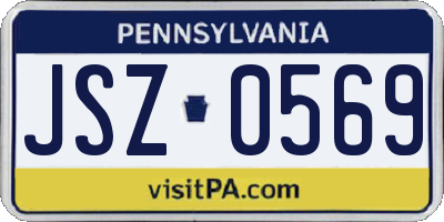 PA license plate JSZ0569