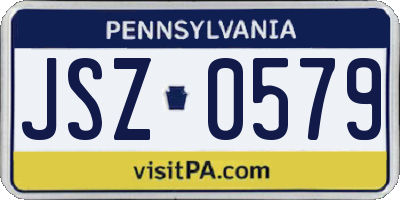 PA license plate JSZ0579