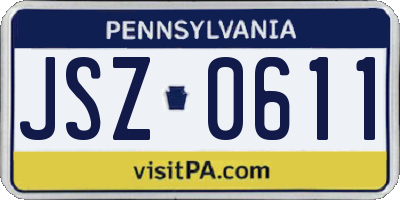 PA license plate JSZ0611