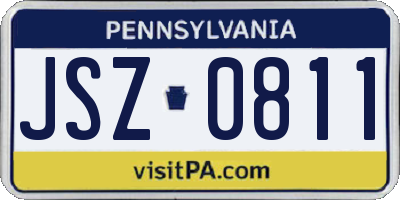 PA license plate JSZ0811