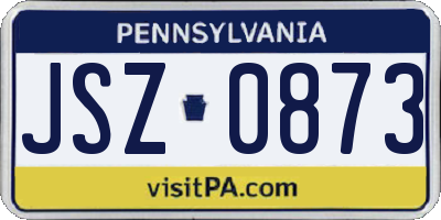 PA license plate JSZ0873