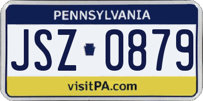 PA license plate JSZ0879