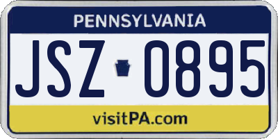 PA license plate JSZ0895