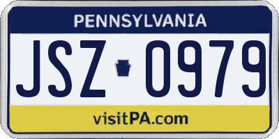 PA license plate JSZ0979