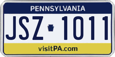PA license plate JSZ1011