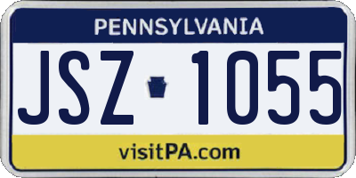 PA license plate JSZ1055