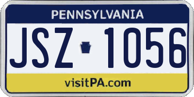 PA license plate JSZ1056