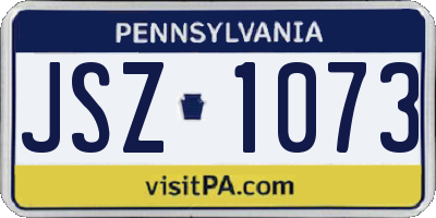 PA license plate JSZ1073