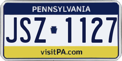 PA license plate JSZ1127