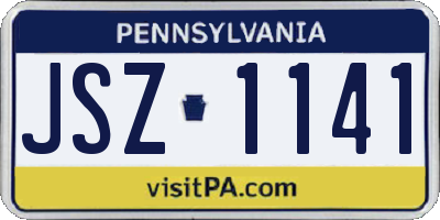 PA license plate JSZ1141