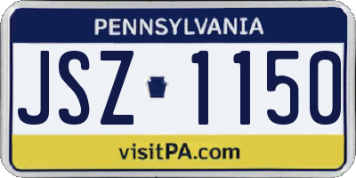 PA license plate JSZ1150