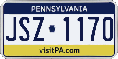 PA license plate JSZ1170