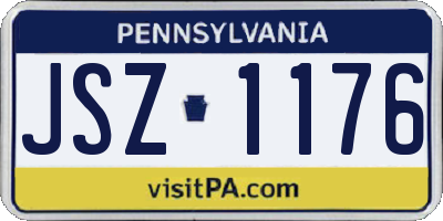 PA license plate JSZ1176