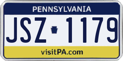 PA license plate JSZ1179