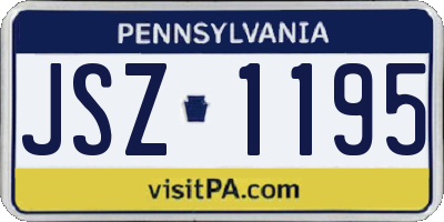 PA license plate JSZ1195