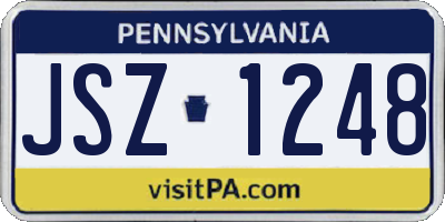PA license plate JSZ1248
