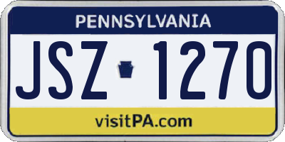 PA license plate JSZ1270