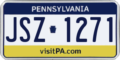 PA license plate JSZ1271