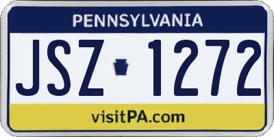 PA license plate JSZ1272