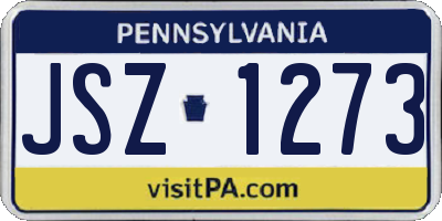 PA license plate JSZ1273
