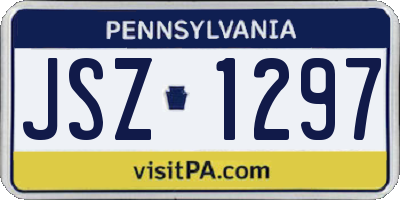 PA license plate JSZ1297