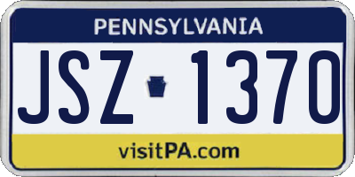 PA license plate JSZ1370