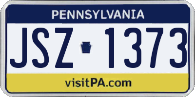 PA license plate JSZ1373